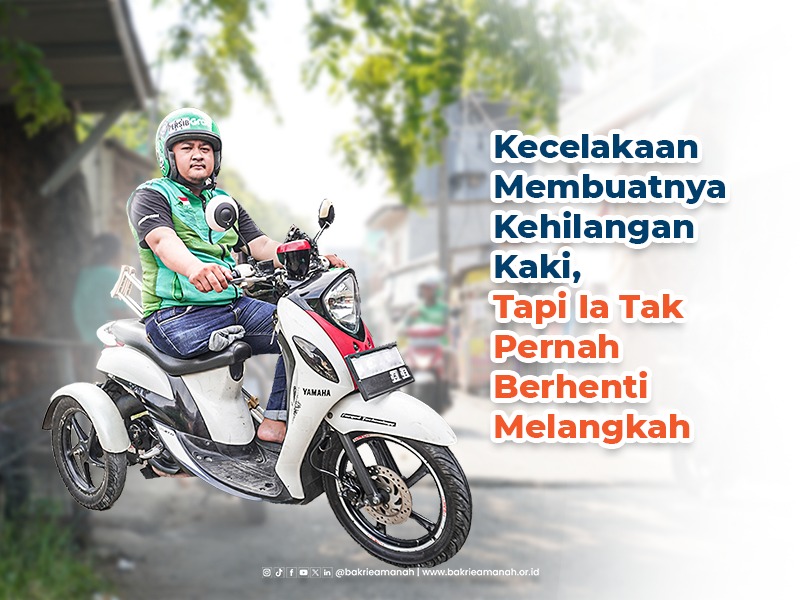 Fikri Perlu Kaki Palsu untuk Kerja Ojek Online